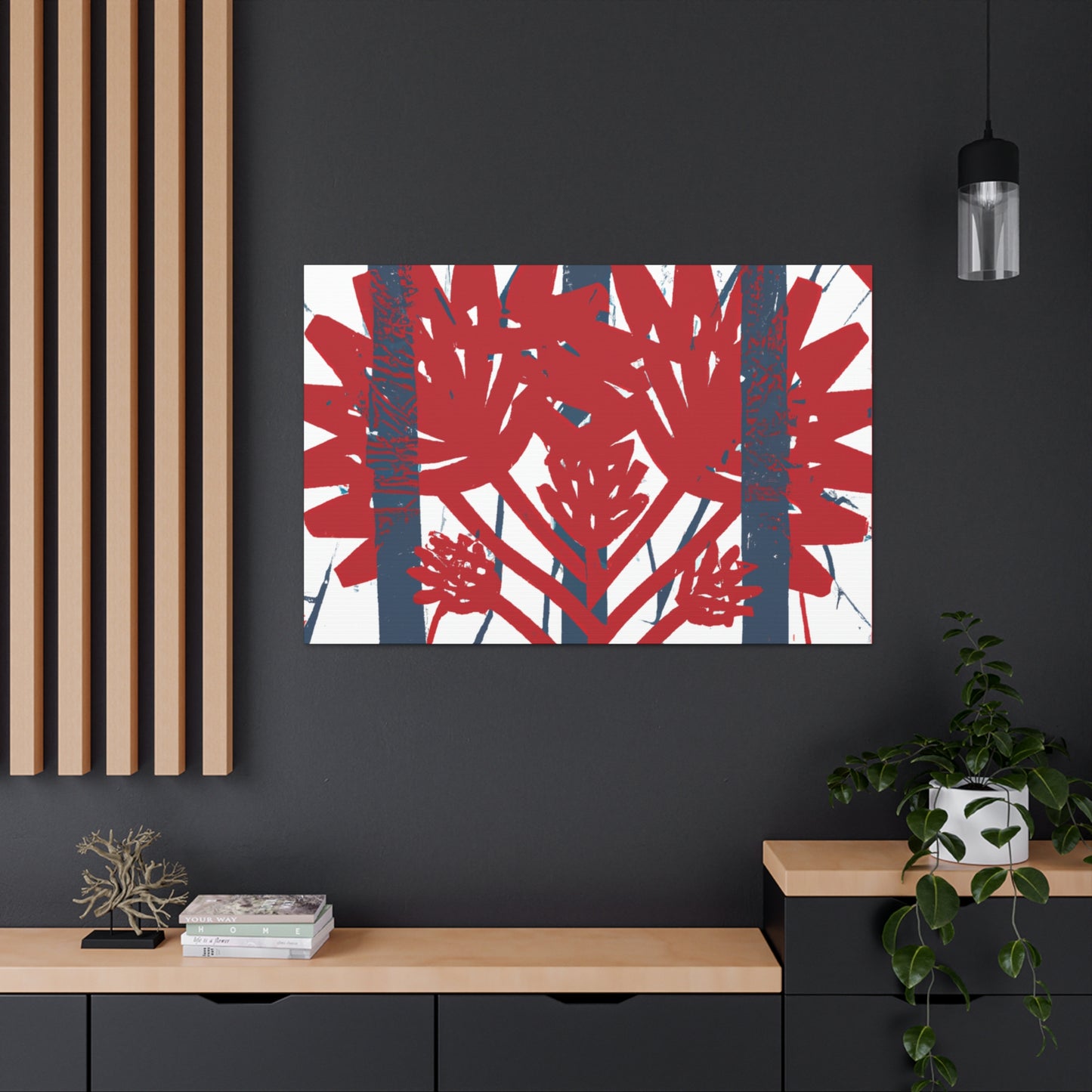 Sparklecrane - Floral Canvas Retro Design