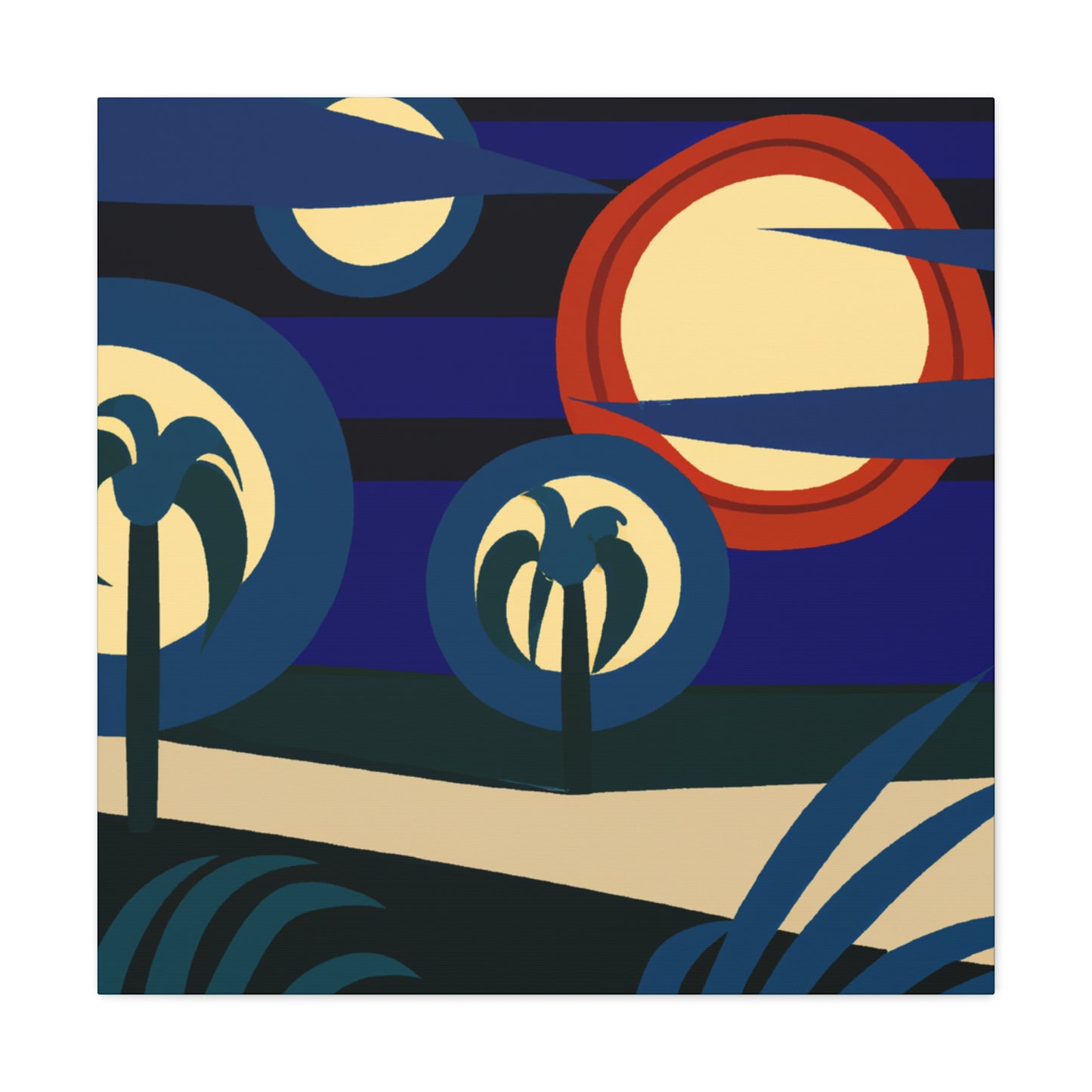 Vibrant Spheres- Midcentury - Canvas
