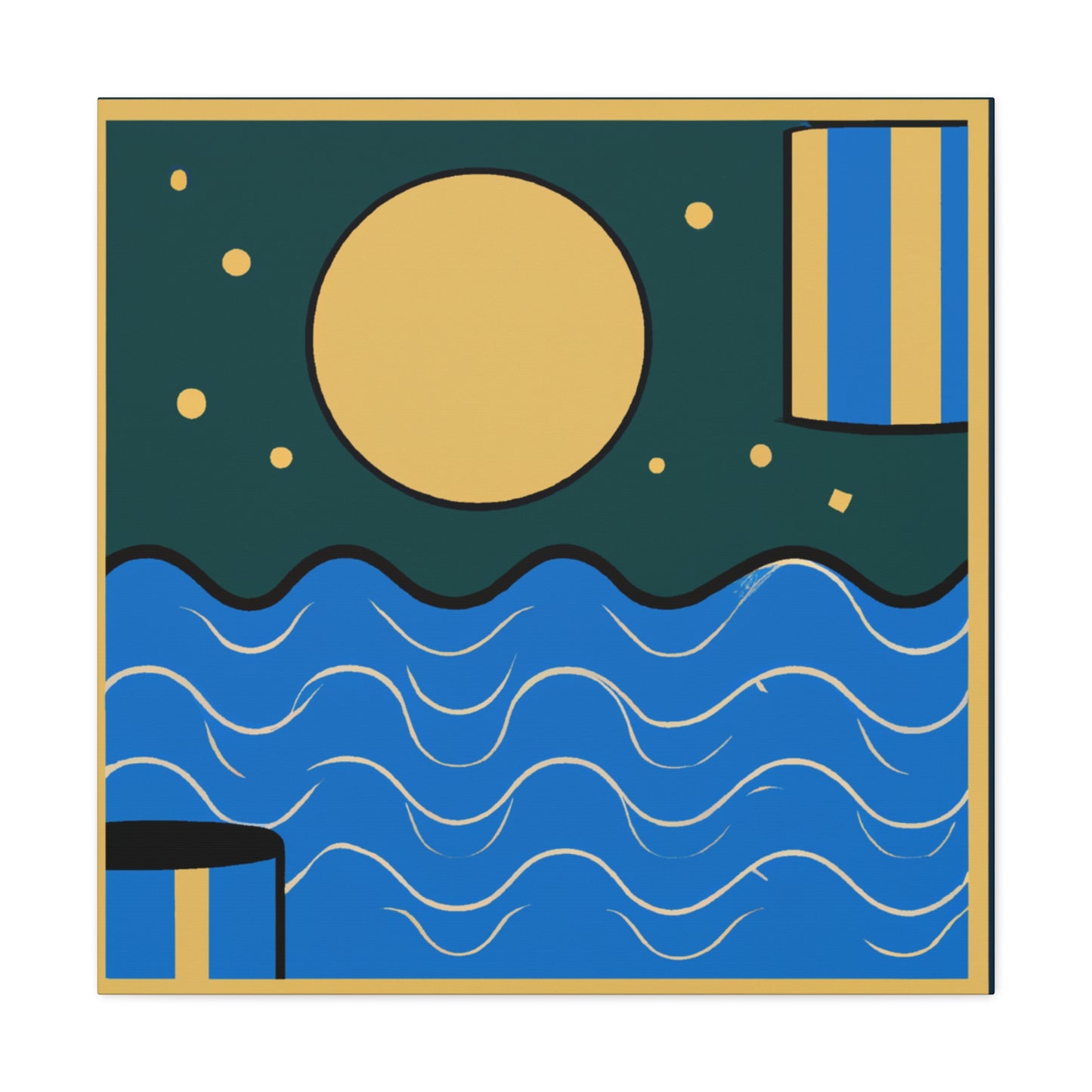 Agua - Midcentury Canvas