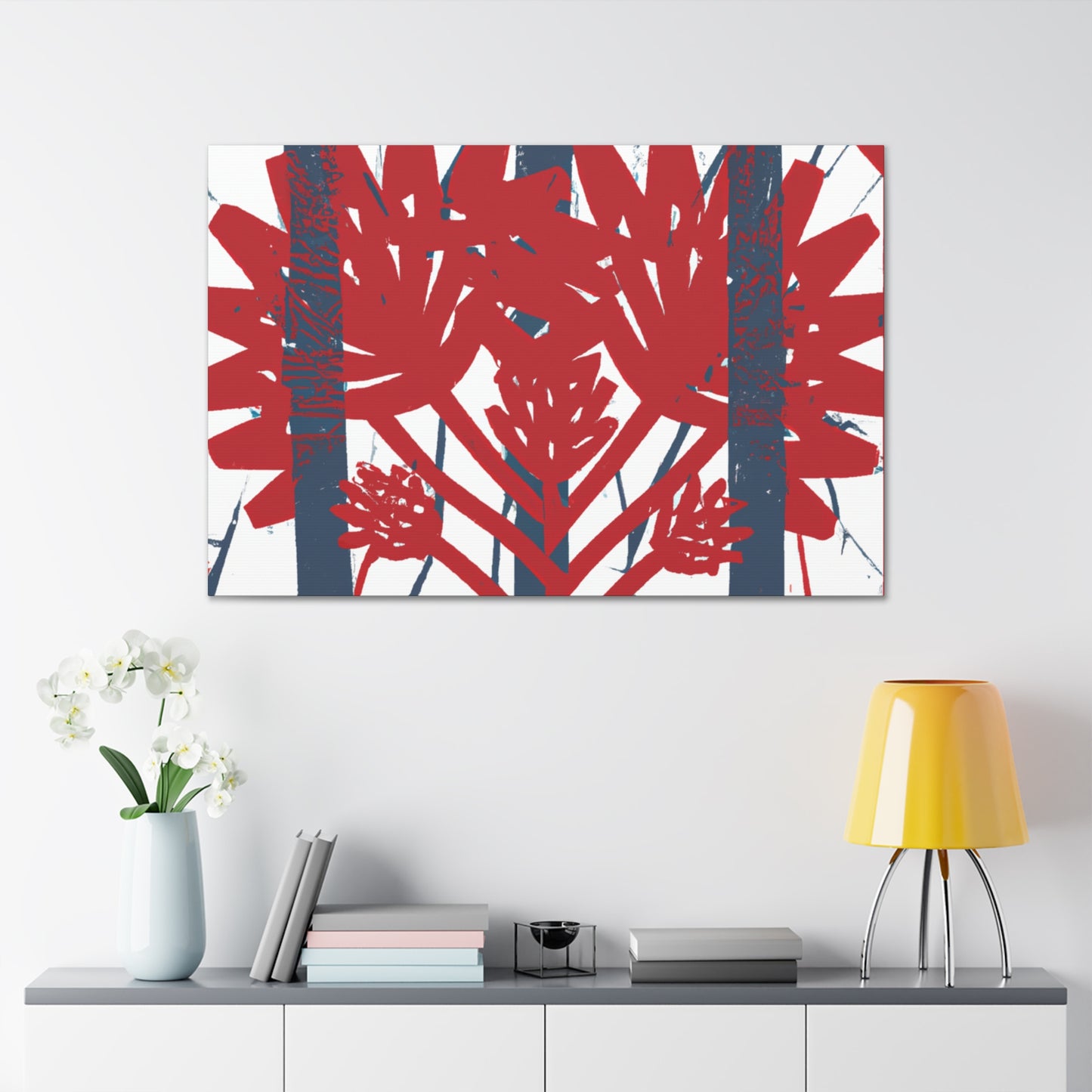 Sparklecrane - Floral Canvas Retro Design