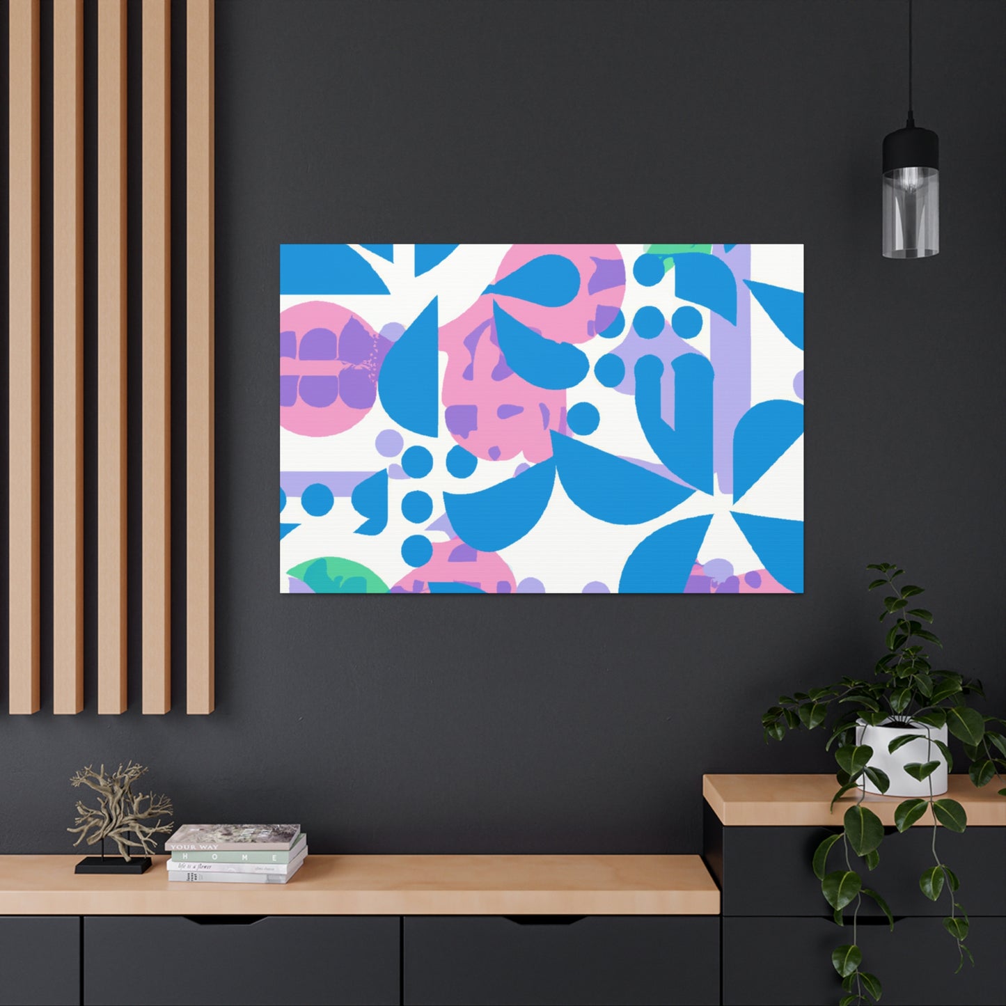 Blue Pinky - Floral Canvas