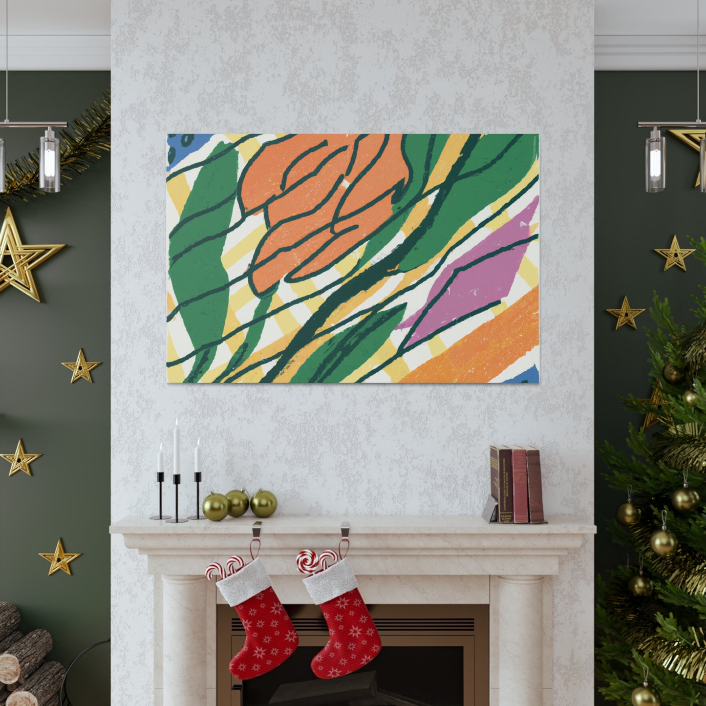 Goldenglare Flower - Midcentury Canvas