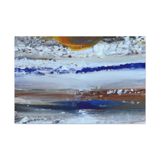 Below The Ice - Abstract Canvas