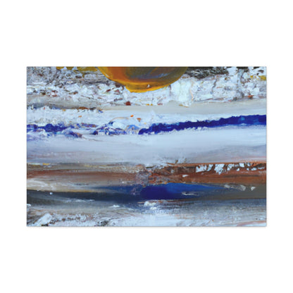Below The Ice - Abstract Canvas