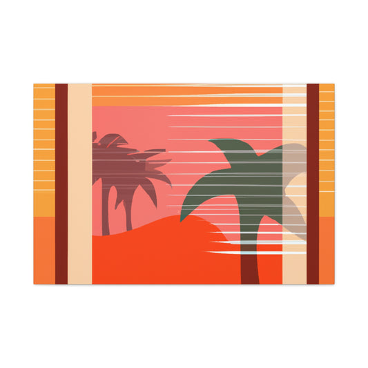 "Dawning Blush - Midcentury" - Canvas