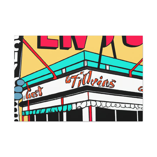 Rockin' 50's Rollerskating Rink - Pop Art Canvas
