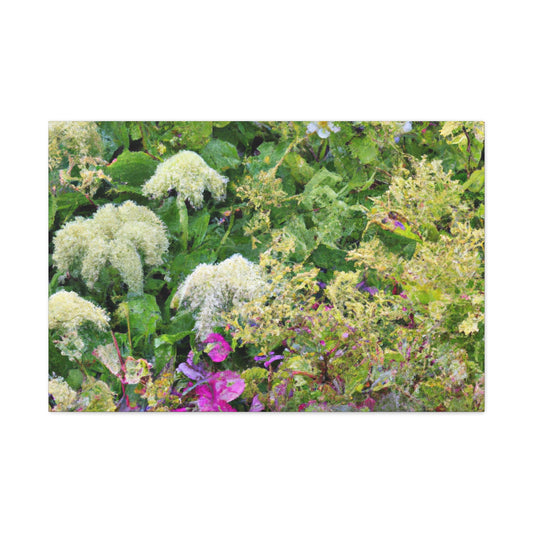 Tangled Garden Pathway. - Floral Canvas