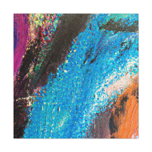 Blue Stream - Abstract Canvas