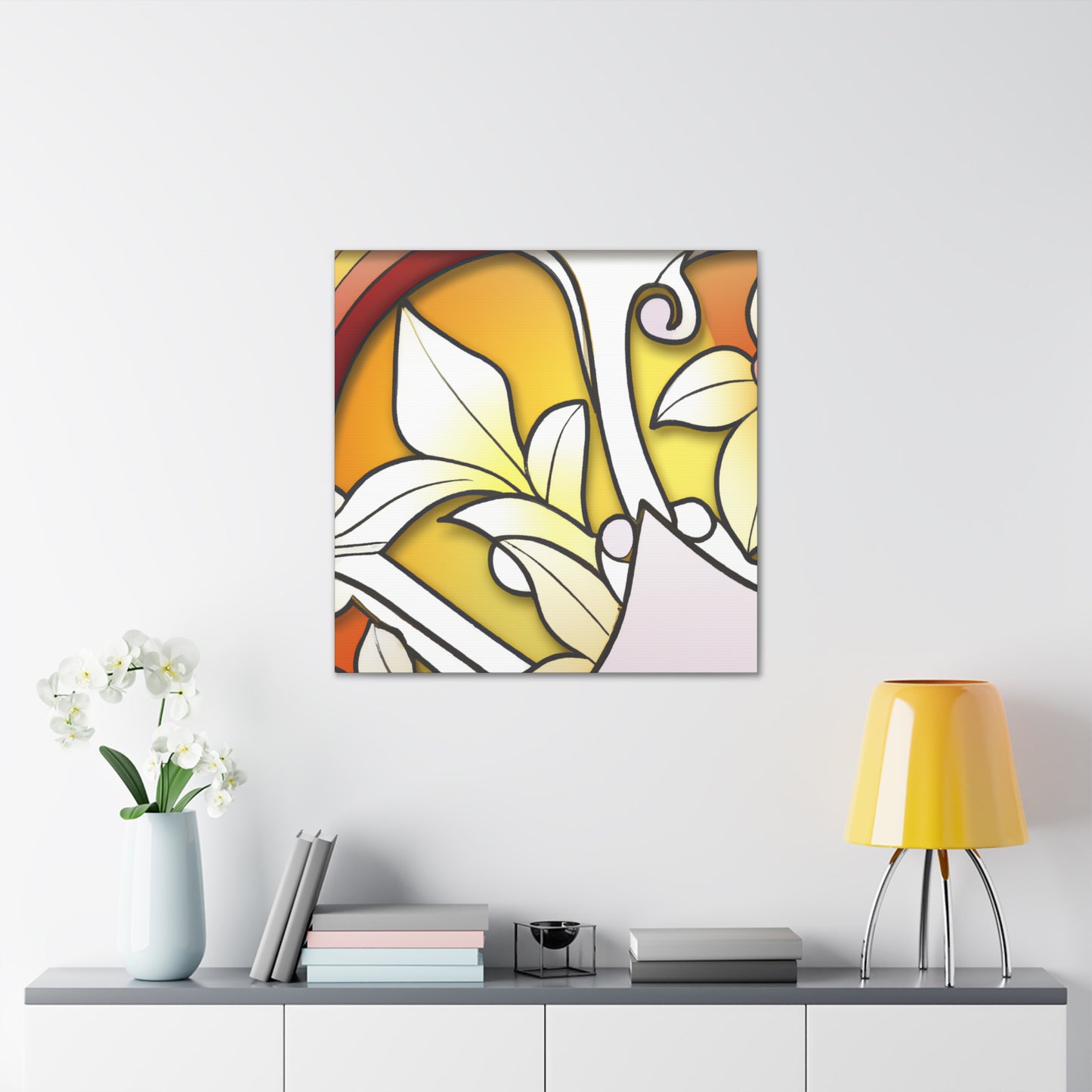 Leafy Warmth- Glass Canvas
