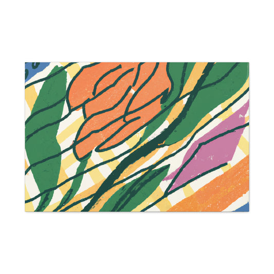 Goldenglare Flower - Midcentury Canvas
