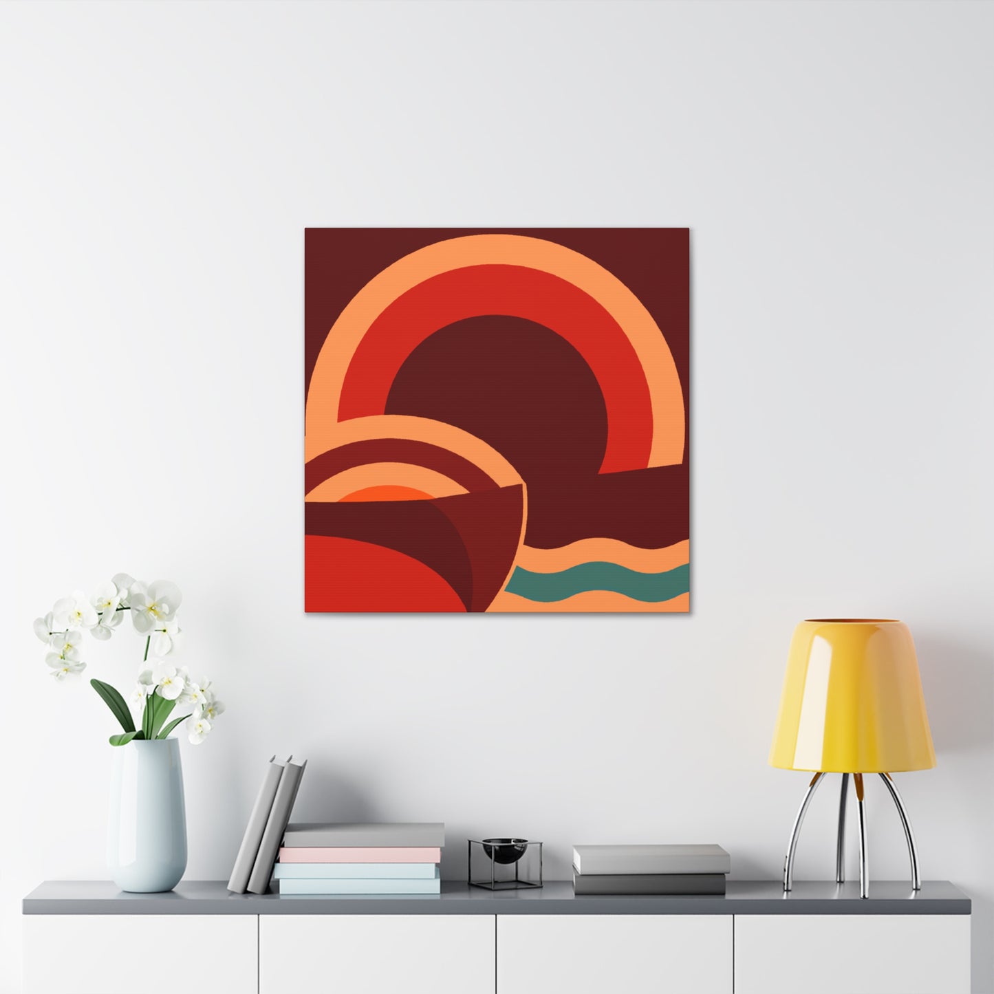 Circular Bliss - Midcentury Canvas