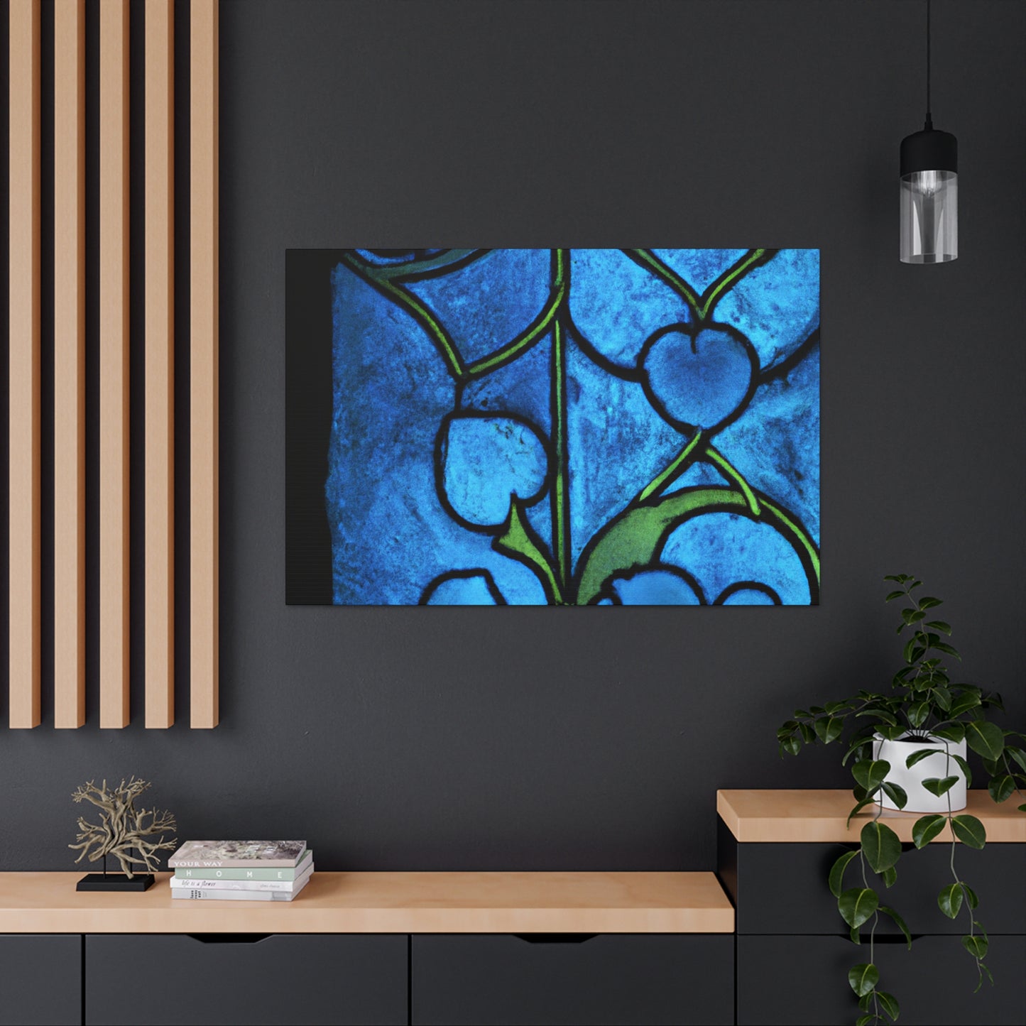 "Blue Petals" - Glass Canvas