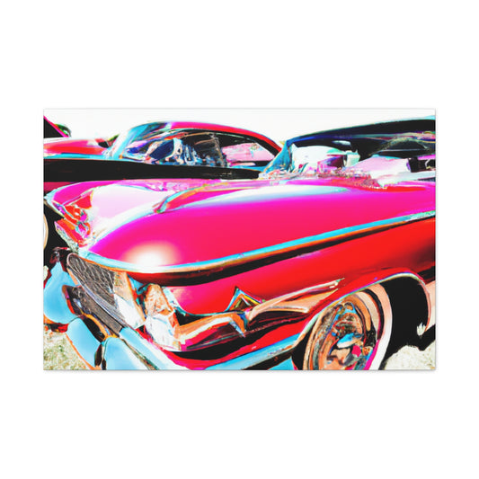 "Red Wave" - Automobile Canvas