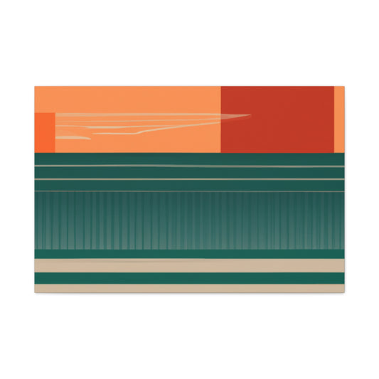 Crimson-Clawed Coyote - Midcentury Canvas