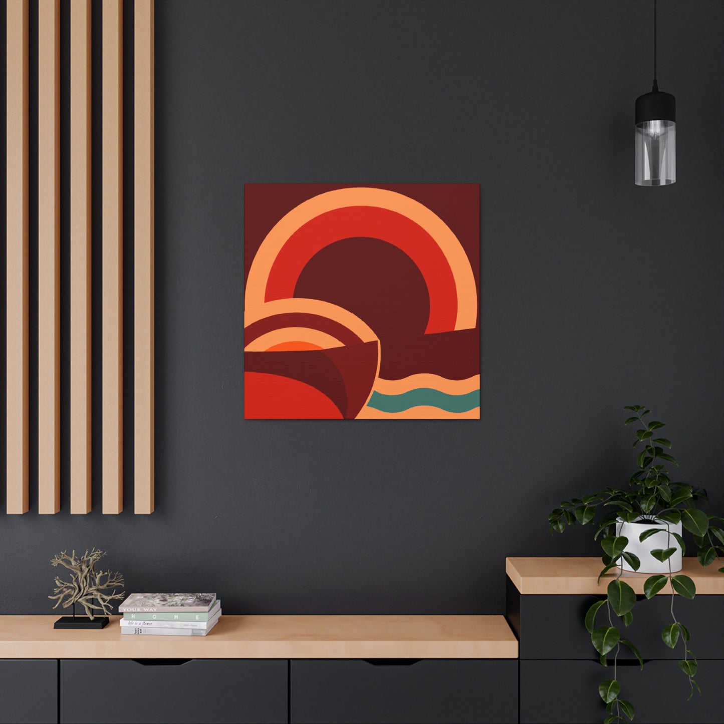 Circular Bliss - Midcentury Canvas