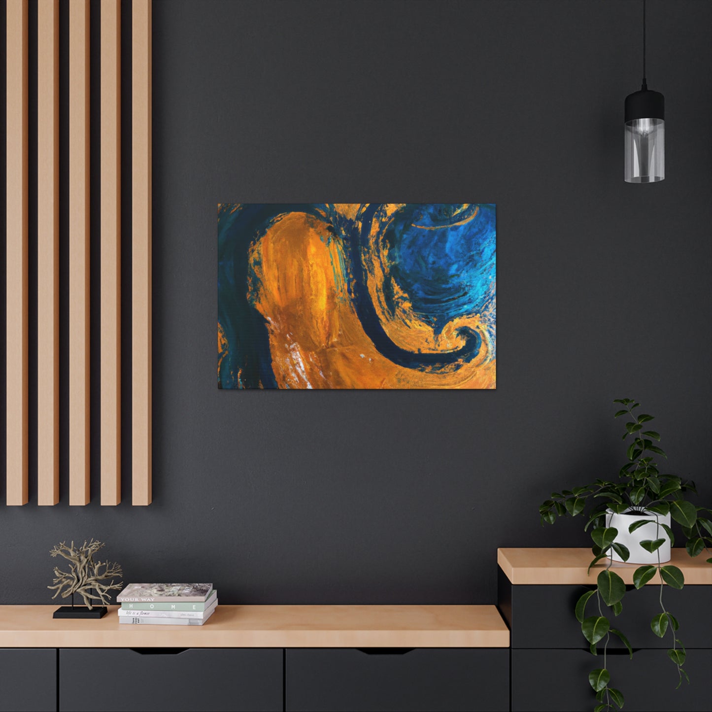 Golden Wave- Abstract Canvas