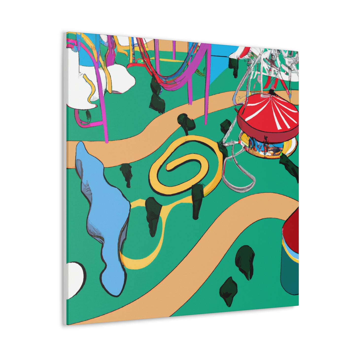 Verdant Vista - Landscape - Amusement - Canvas