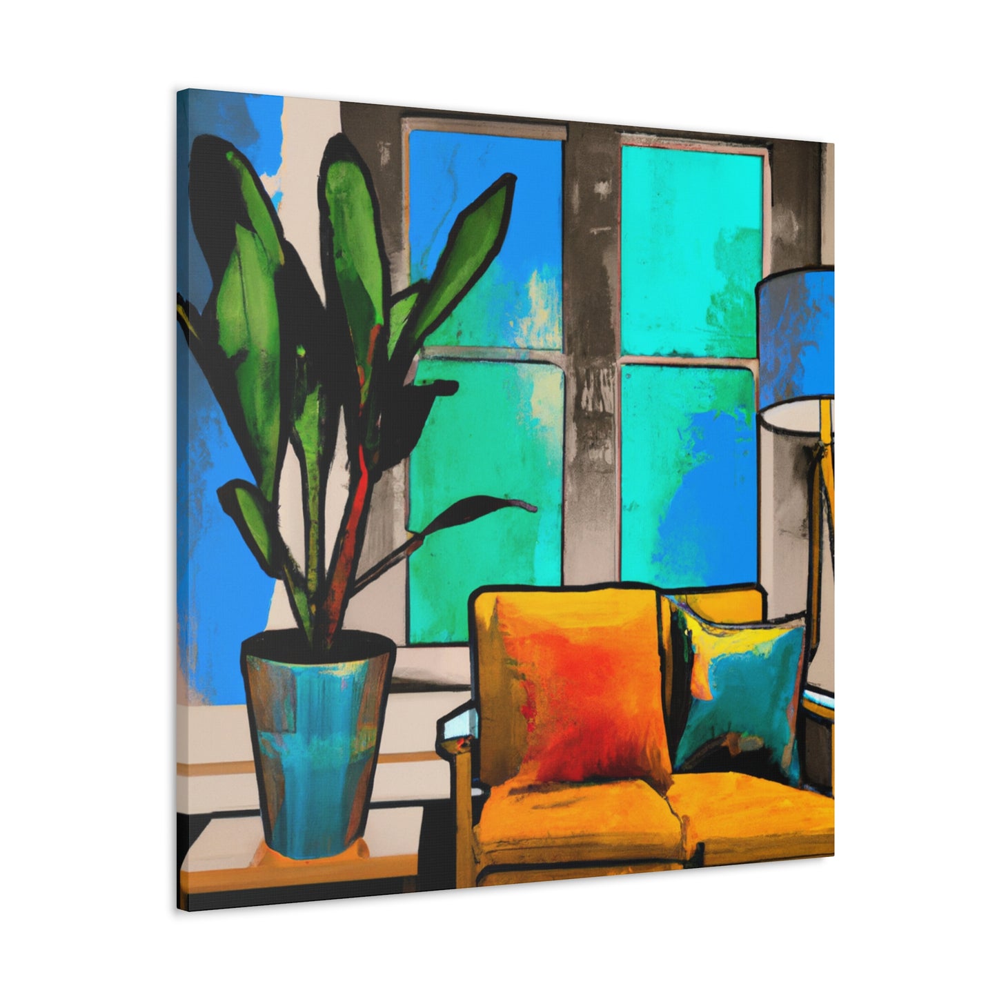 Whimsical Sitdown- Midcentury - Canvas