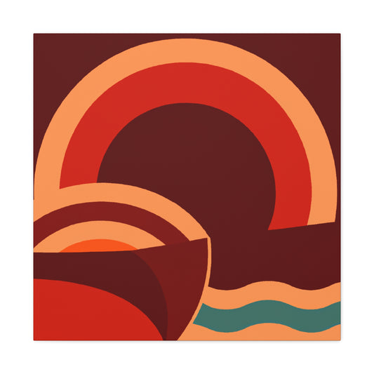 Circular Bliss - Midcentury Canvas