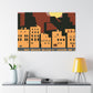Urban Night - Midcentury Canvas