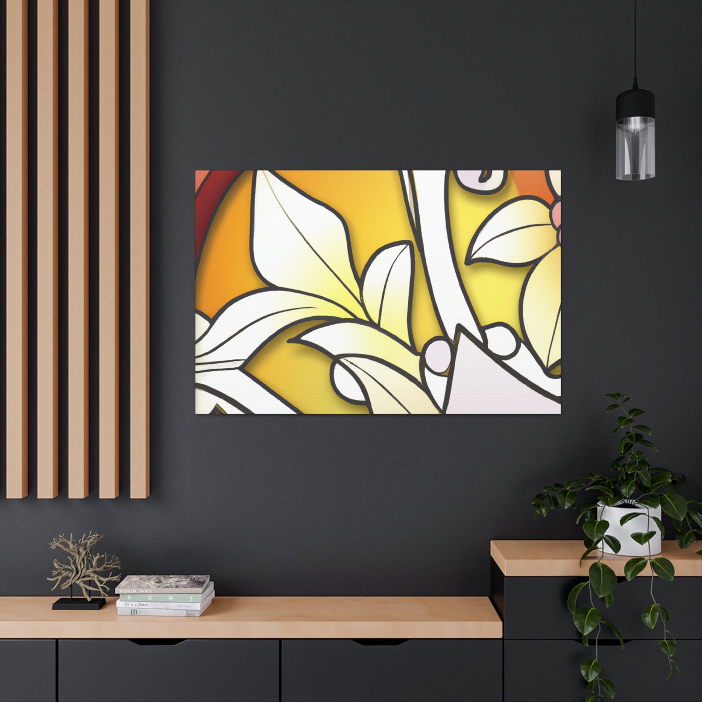 Leafy Warmth- Glass Canvas