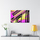 The Galaxy Gate: An Art Deco inspired monument showcasing a reflective archway set deep in a vault of sparkling stars. - Canvas
