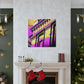 The Galaxy Gate: An Art Deco inspired monument showcasing a reflective archway set deep in a vault of sparkling stars. - Canvas