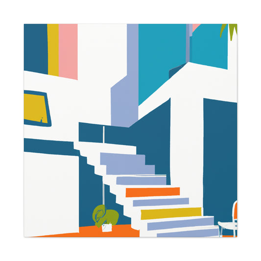Vibrant Simplicity- Midcentury - Canvas