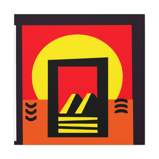 Aztec Sun - Midcentury Canvas