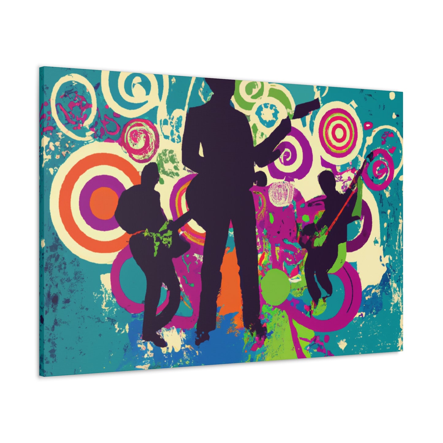 "Clock Rock - Retro Music" - Canvas