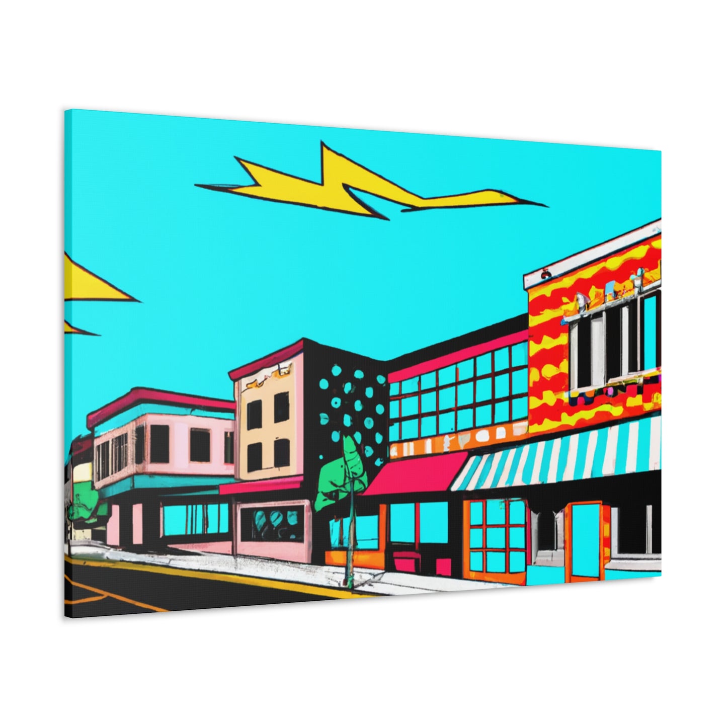 Jukebox Alley - Pop Art Canvas