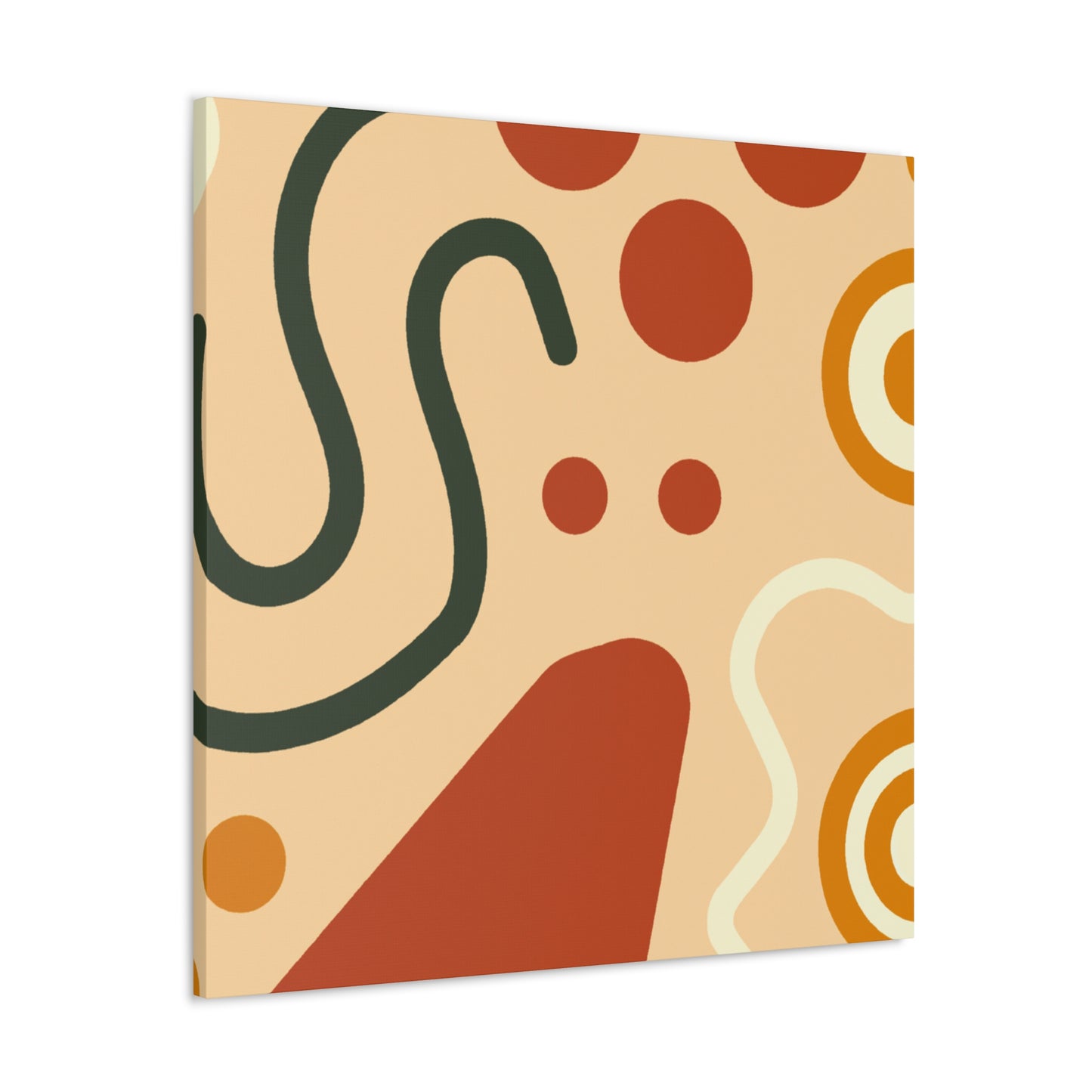 "Rustic Lunar Glow - Midcentury" - Canvas