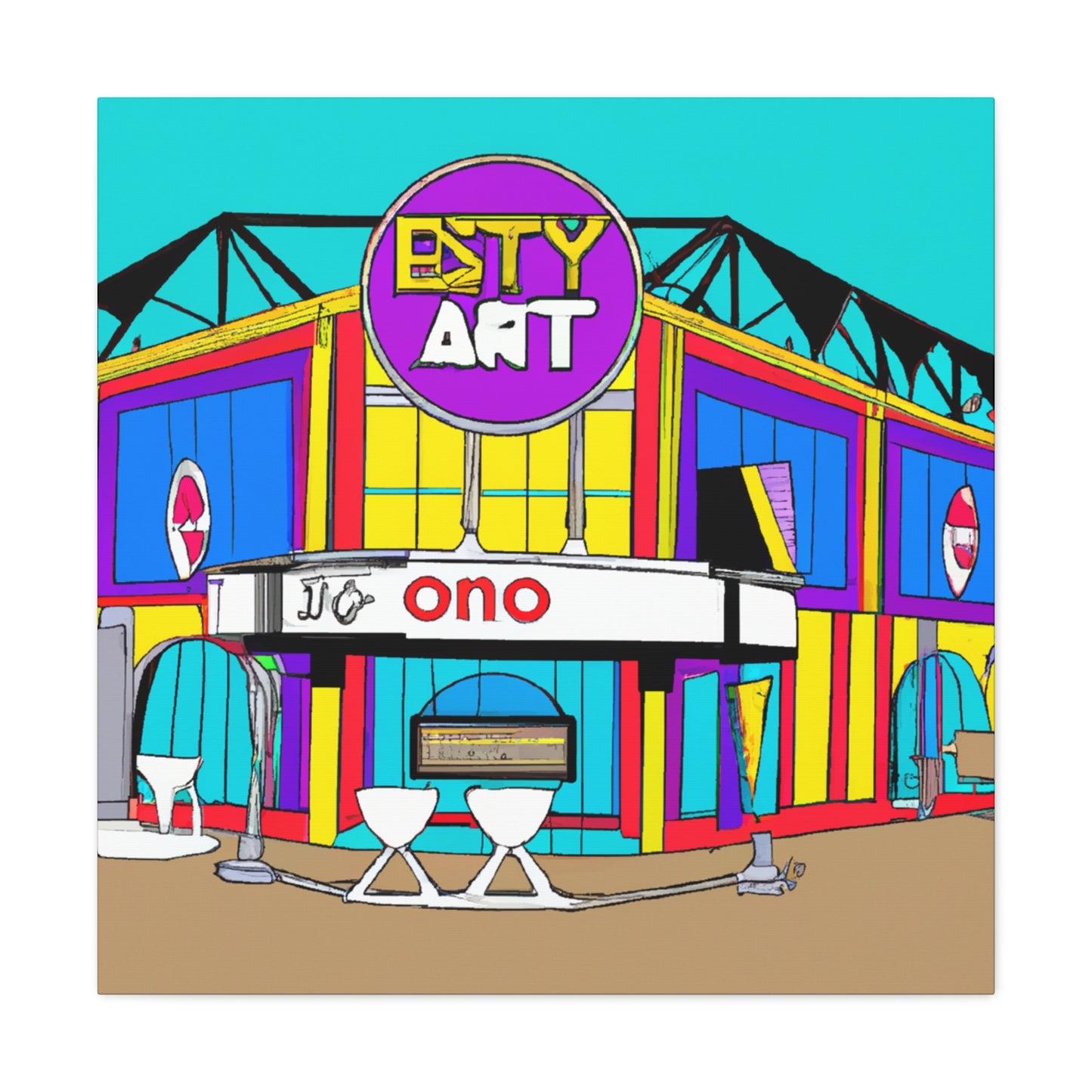 Twisty Time Soda Shop - Canvas