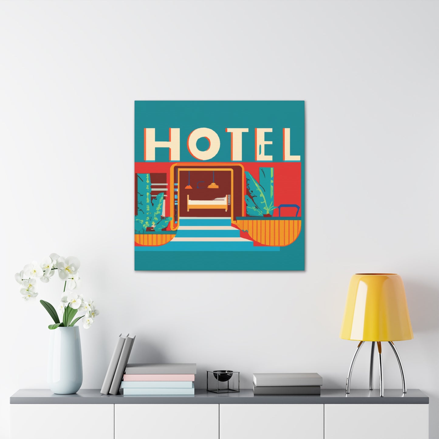 "Aurora Glow- Midcentury" - Canvas