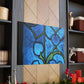 "Blue Petals" - Glass Canvas