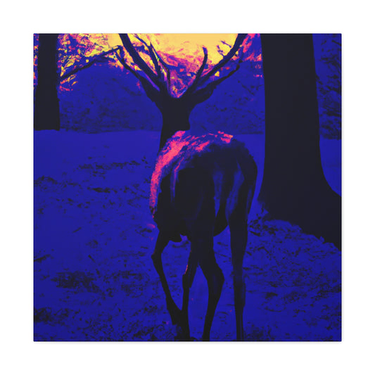 Purple Deer- Wildlife Canvas