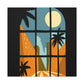 Metallic Bloom - Midcentury - Canvas