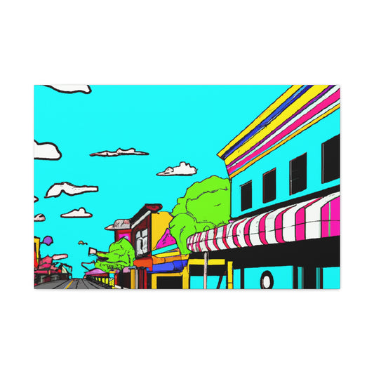 Car Hop Boulevard - Pop Art Canvas