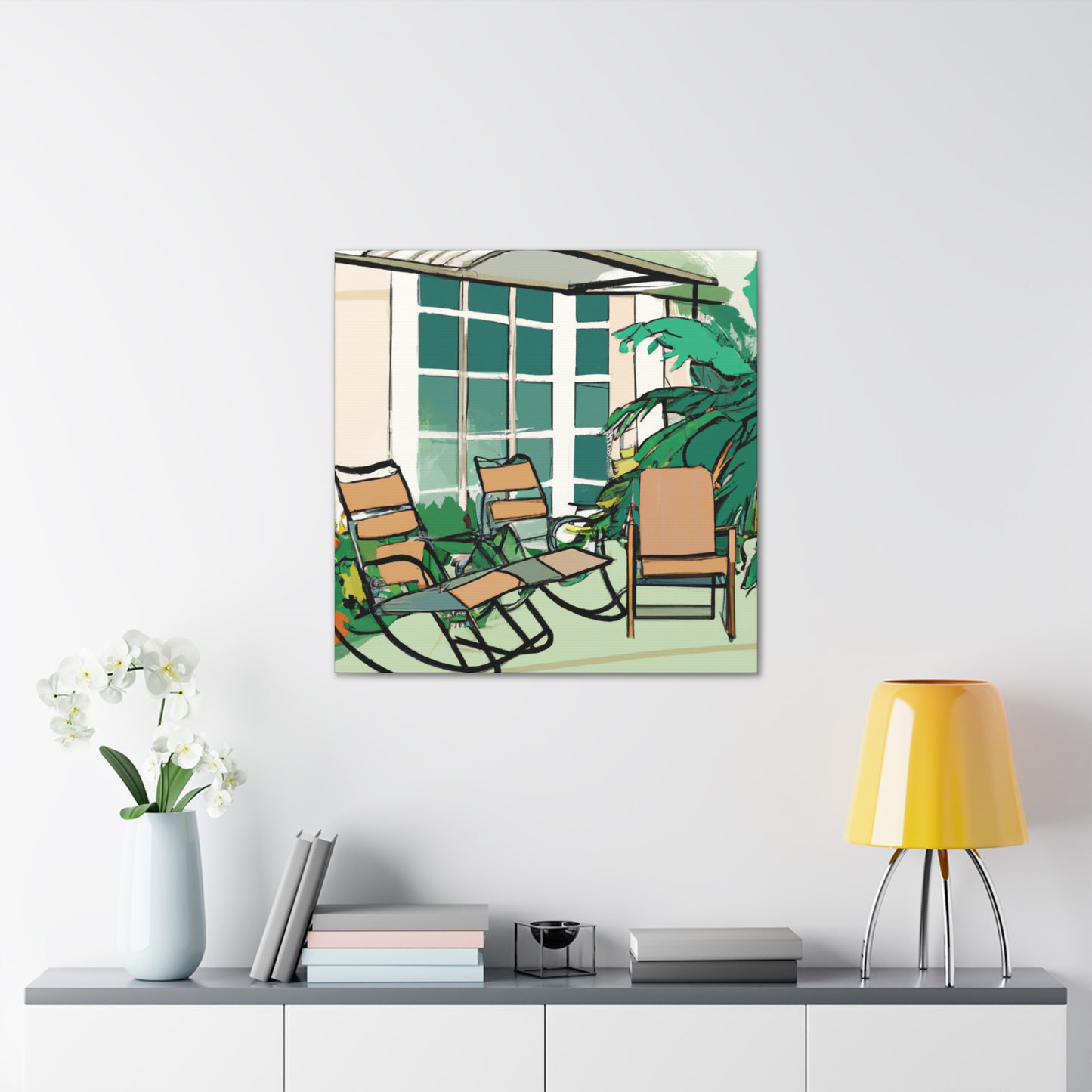 Vibrant Abstraction - Midcentury - Canvas