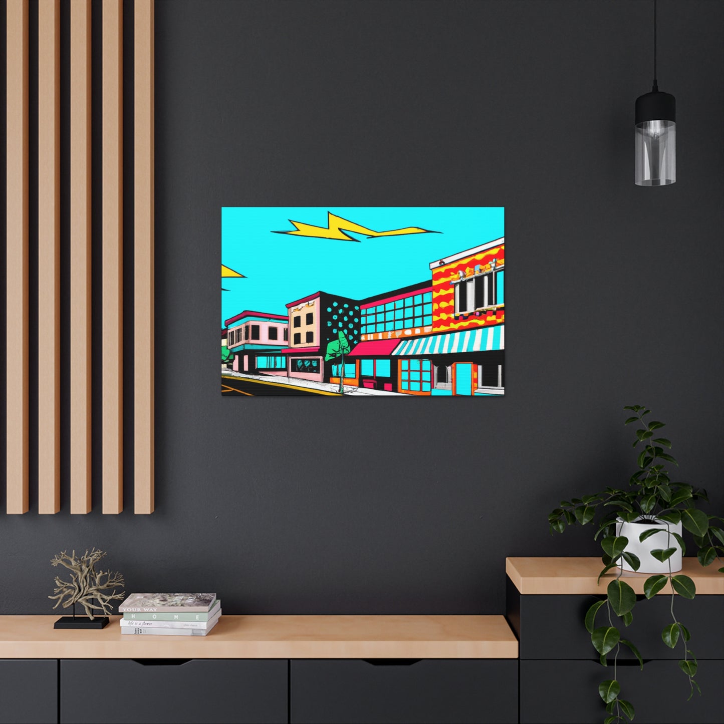 Jukebox Alley - Pop Art Canvas
