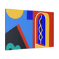 Cheerful Balcony - Midcentury Canvas