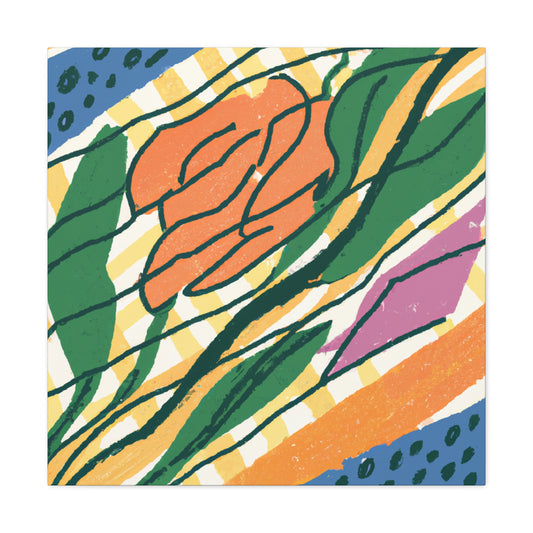 Goldenglare Flower - Midcentury Canvas