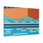 Aqua Pupil - Midcentury Canvas
