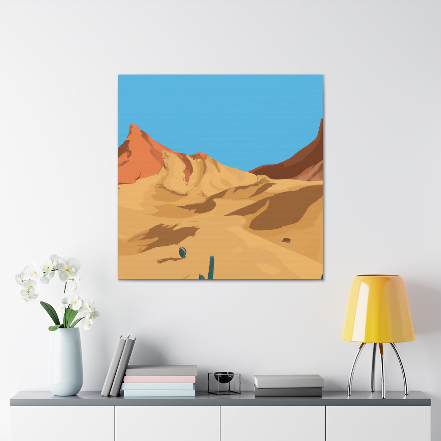 Crimson Mirage-Landscape - Desert Landscape Canvas