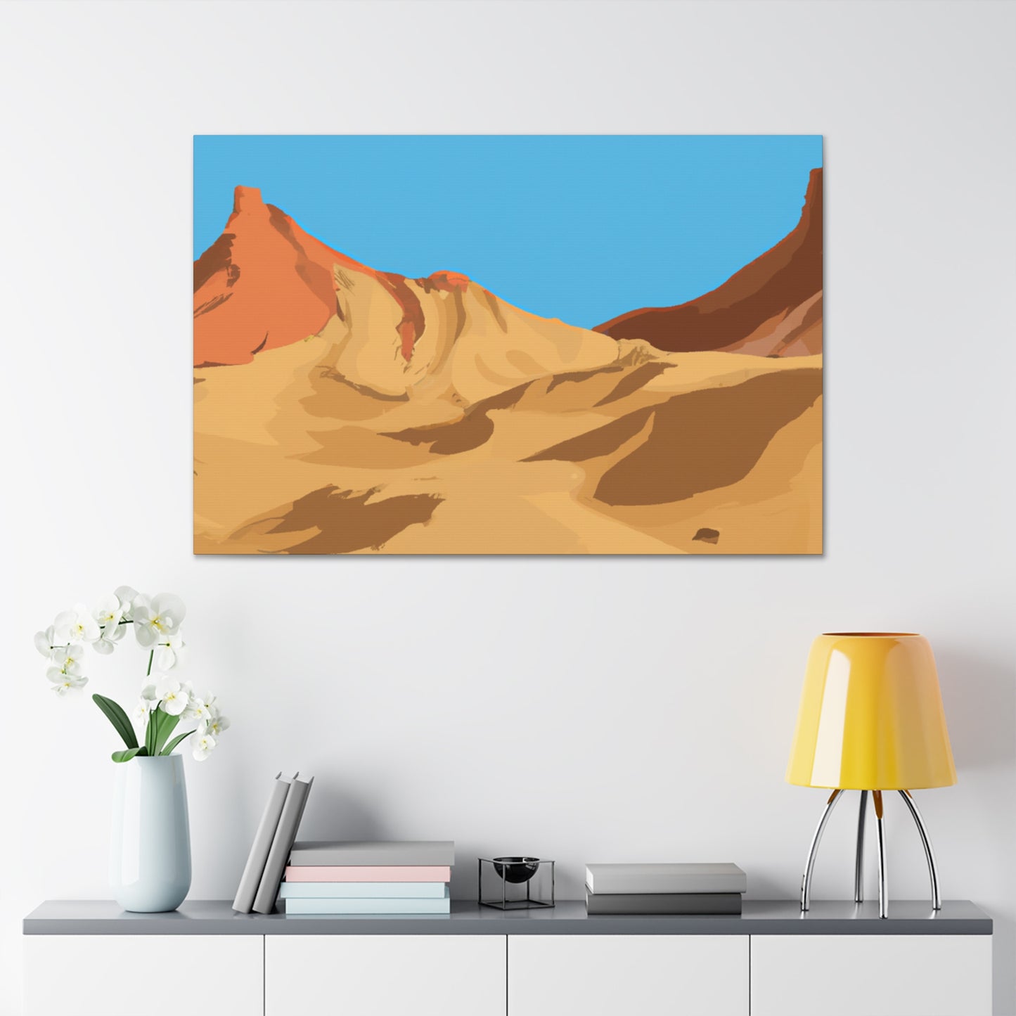 Crimson Mirage-Landscape - Desert Landscape Canvas