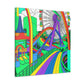 Ferris Paradise - Landscape - Amusement - Canvas