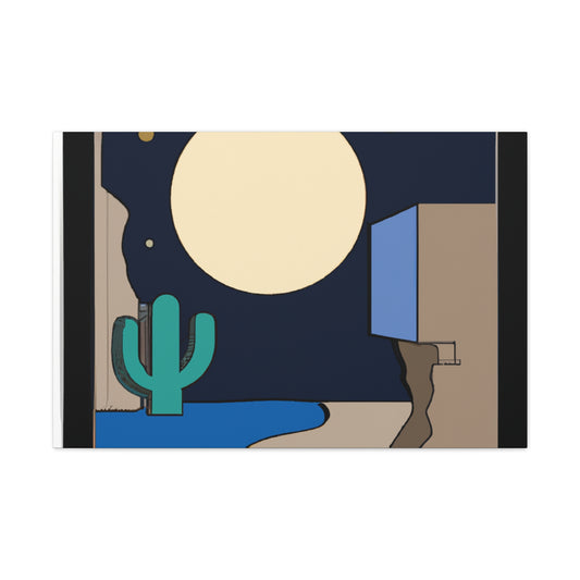 "Poised Reflection - Midcentury" - Canvas