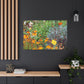 Garden Buzz; A Swarm of Colorful Blooms. - Floral Canvas
