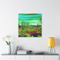 Dusty Green Mirage - Landscape - Canvas
