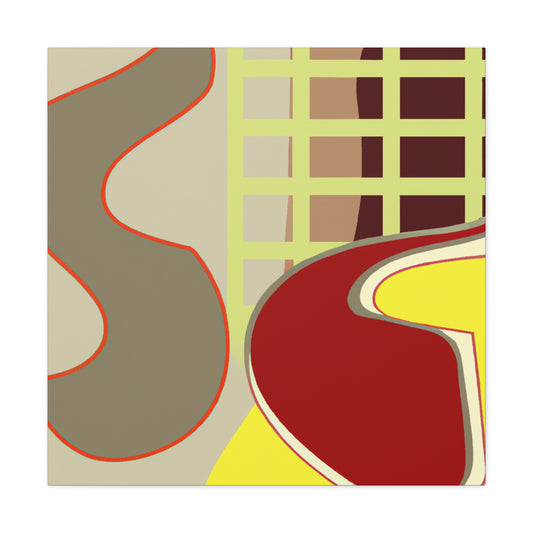 "Chromatic Reflection - Midcentury" - Canvas